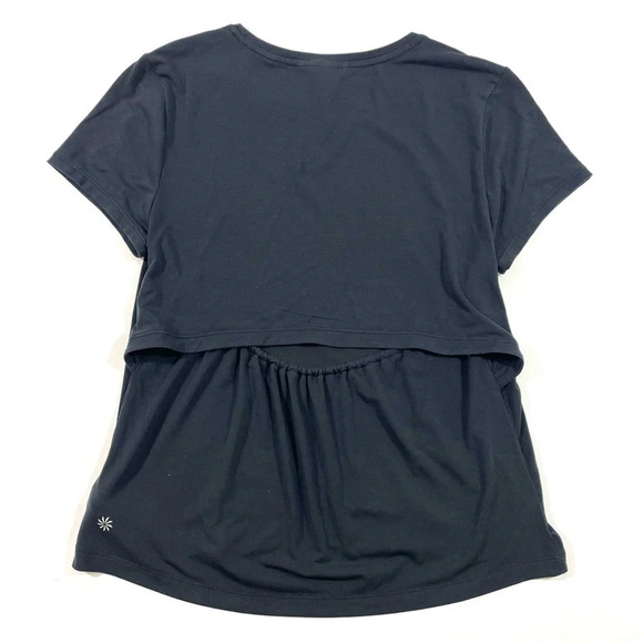 Athleta Air Out Cinch Tee Shirt Black Size Small - Picture 4 of 10